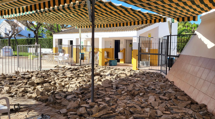 Comienzan las obras de la terraza del club social