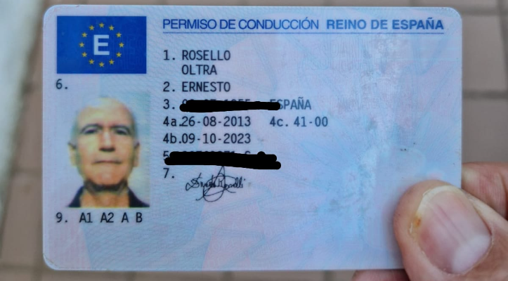 Encontrado permiso de circulación 