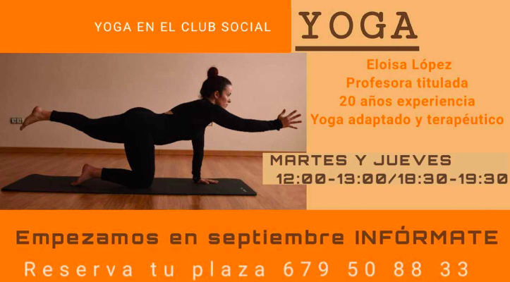 Clases de Yoga en el club social