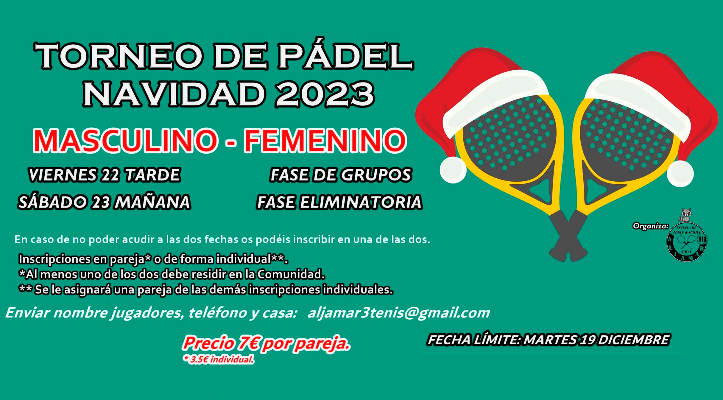 Torneo de Pádel Navidad 2023