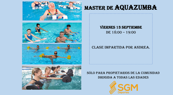 RECORDATORIO Clase de 'Aqua Zumba' hoy viernes